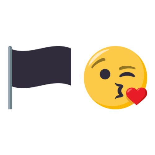 🏴😘 Emoji Domain EmojiOne rendering
